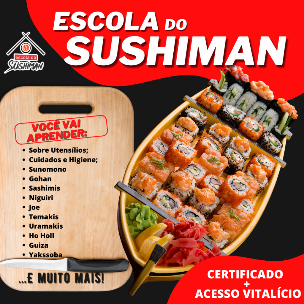 Gastronomia e Culinária - Curso Online Sushiman profissional